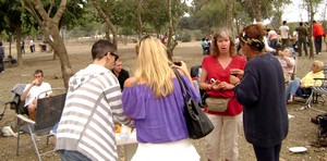 Glynis at the giant BBQ