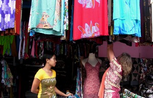 Glynis at Ubud's market