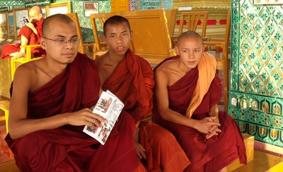 Monks at Mandalay hill