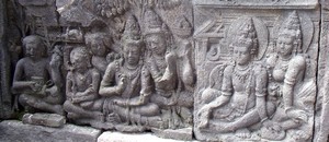 Stone carving at Prambanan