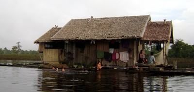 Manobos floating houses