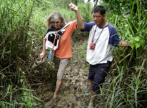 In the mud