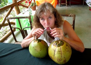 Enjoying buko