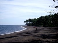 Black sand beach in Camiguin