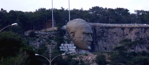 Ataturk above Antalya